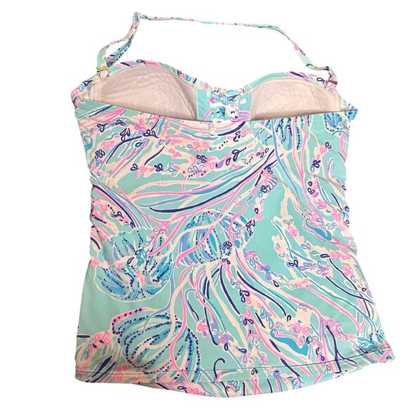 Lilly Pulitzer Bayside Michaelina Swim Tankini Top Women’s 8 Blue Resortwear - Picture 6 of 11